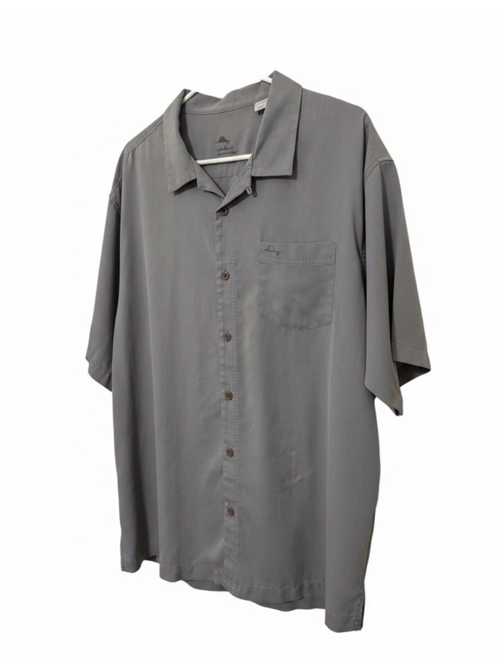 Tommy Bahama Gray Silk Blend Camp Shirt Size 2XLB